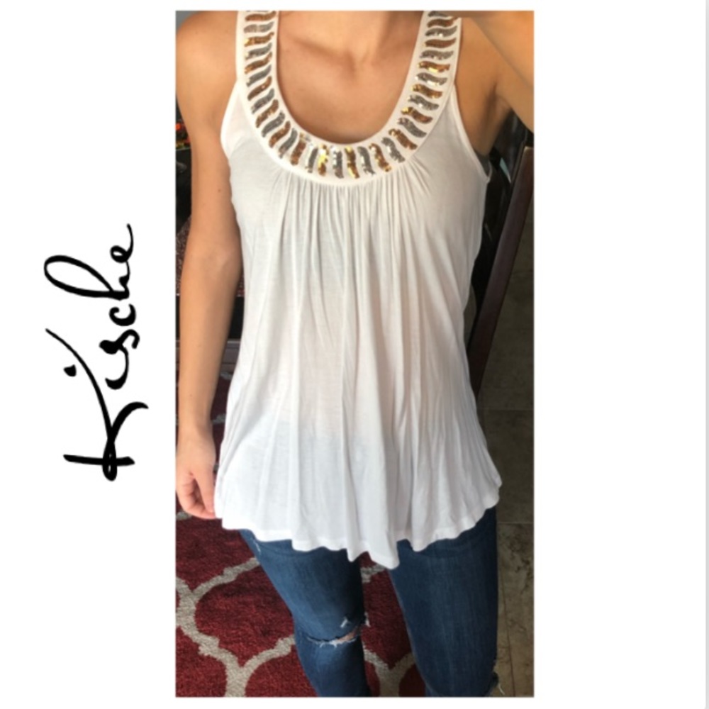 White sequin Top - Picture 4 of 4
